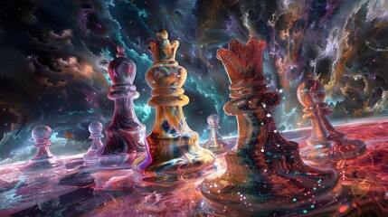 Cosmic Chess The Transformative Interplay of Power and Adaptability in the Galactic Realm Generative ai - obrazy, fototapety, plakaty