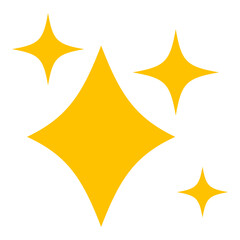 Yellow sparkle diamond stars - stock vector svg