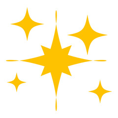 A yellow star with five points is surrounded by five smaller yellow stars - stock vector svg
