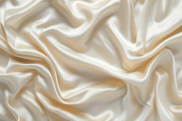 Obraz premium Cream silk satin. Color gradient. Golden luxury elegant abstract background. Beige Silk Texture. Smooth elegant golden silk or satin. Elegant fashion, beauty, cosmetic, skincare, treatment concept.