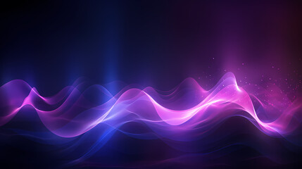 Abstract glowing purple waves