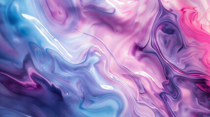 Vibrant purple, magenta, and electric blue paint swirl in a mesmerizing pattern