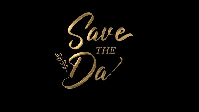 Save The Date Text Animation