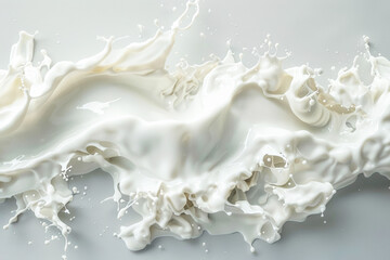 Ghostly White Eruption on Sleek Gray Canvas