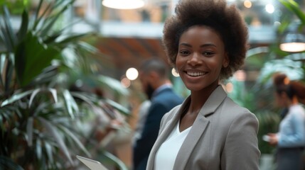 Confident Professional in Office Setting