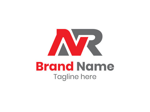 RN letter logo design. NR logo. NR design. Initial letter NR monogram logo. 