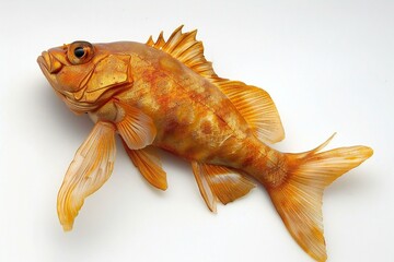 Goldfish isolated on white background,   illustration, clipping path included