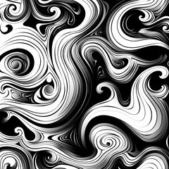 black and white seamless pattern