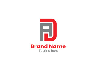 Vector Creative AD letter logo design Initial letter DA monogram logo. 