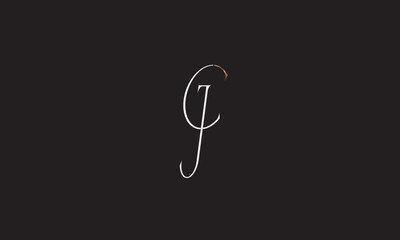 CJ, JC, C, J Abstract Letters Logo Monogram