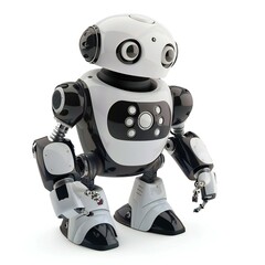  render of a robot toy isolated on white background with shadow