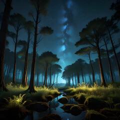landscape with trees