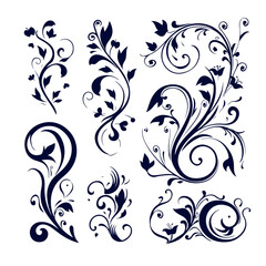 Enchanting Botanical Swirls A Vector Elegance