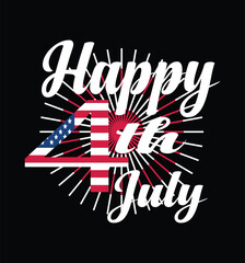 Happy 4th July t-shirt design