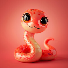 Fototapeta premium Cute Lunar New Year snake