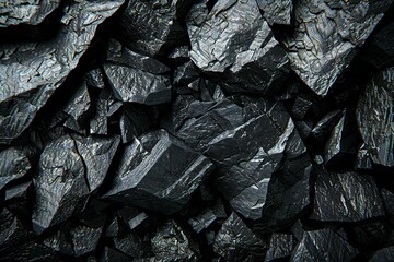 Coal texture background,  Abstract background of black coal,  Close-up