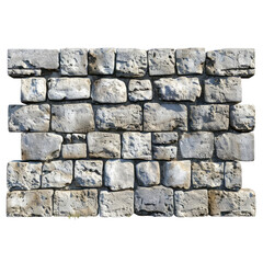 old brick wall isolate on white