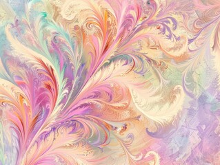 A colorful background with feather and soft gradients.