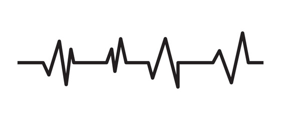 Heart beat line icon. EKG heart beat line, vector. Cardiogram line icon, sign. Heart pulse silhouette, icon, symbol. Heartbeat pulse vector. Vector illustration.

