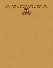 Vertical Letter 8.5 x 11 Parchment - Celtic Triskele Header