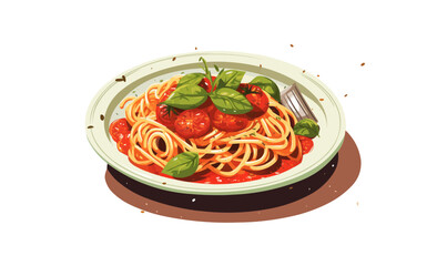 **Bolognese vector flat minimalistic isolated illustration