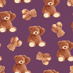 SEAMLESS TEDDY BEARS PATTERN 152