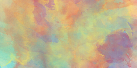 Watercolor background of colorful sky.  Modern artistic pattern. Creative artwork. Colorful texture. Abstract colorful texture background.