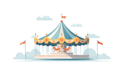 Carousel vector flat minimalistic isolated illustration