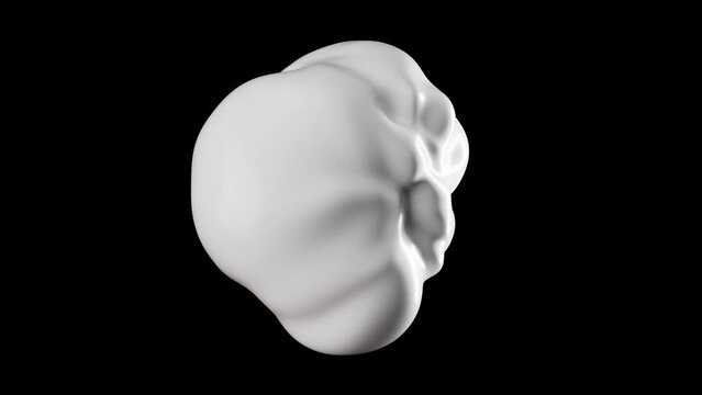 Liquid white abstract sphere shape