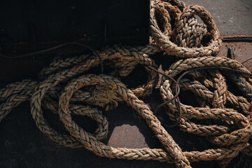 rope on a boat