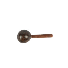 Rumba is a typical Cuban musical instrument made from wood and coconut shells filled with pebbles