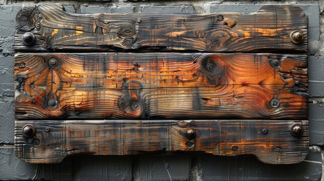Close Up of Wood Piece on Wall