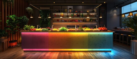 Vibrant Salad Bar Display A Showcase of Fresh and Nutritious Food Choices