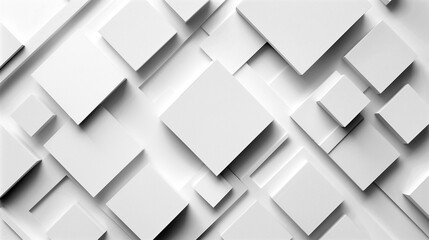 White background with geometric shapes, minimalistic design.
