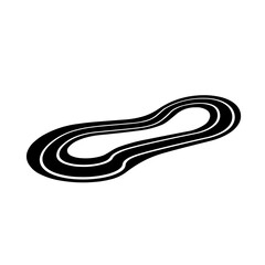 Obraz premium Simple race track flat icon.