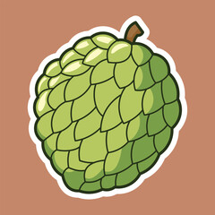Cartoon Exotic Tropical Fruit Vector Art