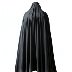 Black cloak isolated on a white background,  Clipping path included