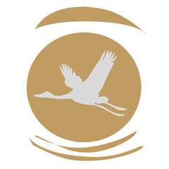 flying goose silhouette logo