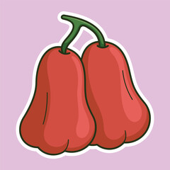 Cartoon Exotic Tropical Fruit Vector Art