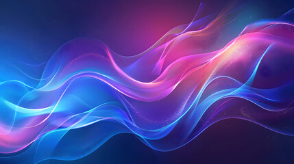 purple pink blue abstract glowing color wave Background. Generative AI.