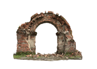 brick arch isolated on transparent