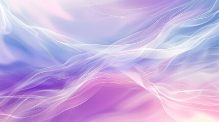 Purple white blue smooth pastel glowing color wave Background. Generative AI.