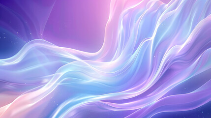 Purple white blue smooth pastel glowing color wave Background. Generative AI.