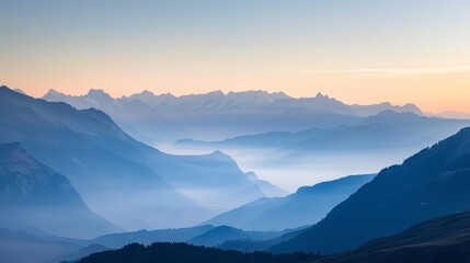 Swiss alps sunrise  majestic mountain landscape at dawn in switzerland s stunning alpine region