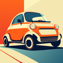 small car concept illustration, vector illustration flat 2