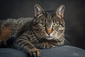 The Emerald Throne: A Majestic Cat Rests Atop