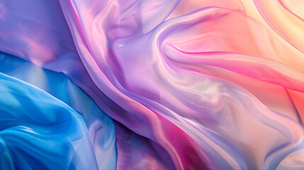 Obraz premium Silk close up background. Generative AI.