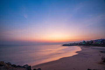 sunset on the beach