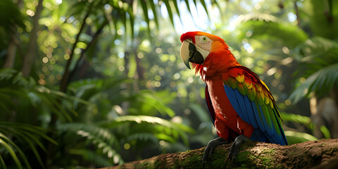 Scarletmacaw HD 8K wallpaper Stock Photographic Image