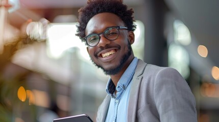 Charismatic Professional with Tablet